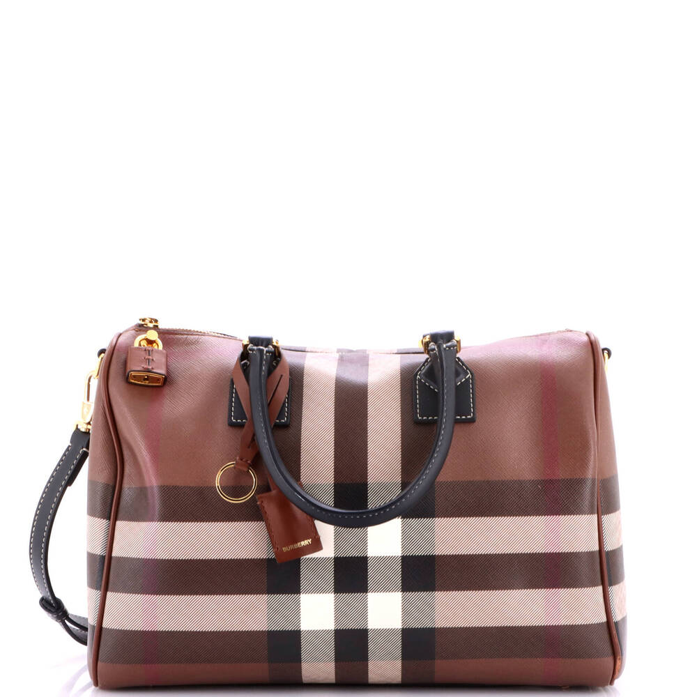 Burberry Medium Bowling Bag Check E-Canvas